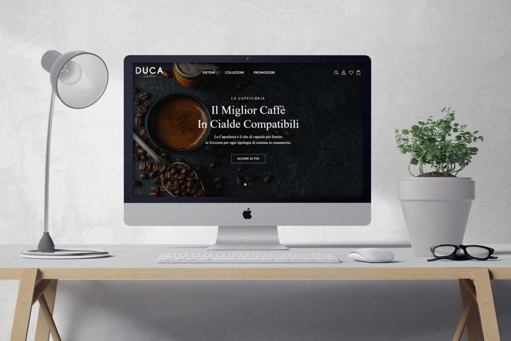 Abbiamo realizzato il nuovo sito ecommerce di Duca Caffè leader in Svizzera di Capsule Compatibili