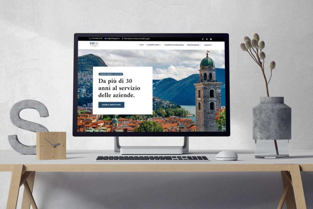 Nuovo sito web della società Cofis Comagnia Fiduciaria dal 1989 a Lugano